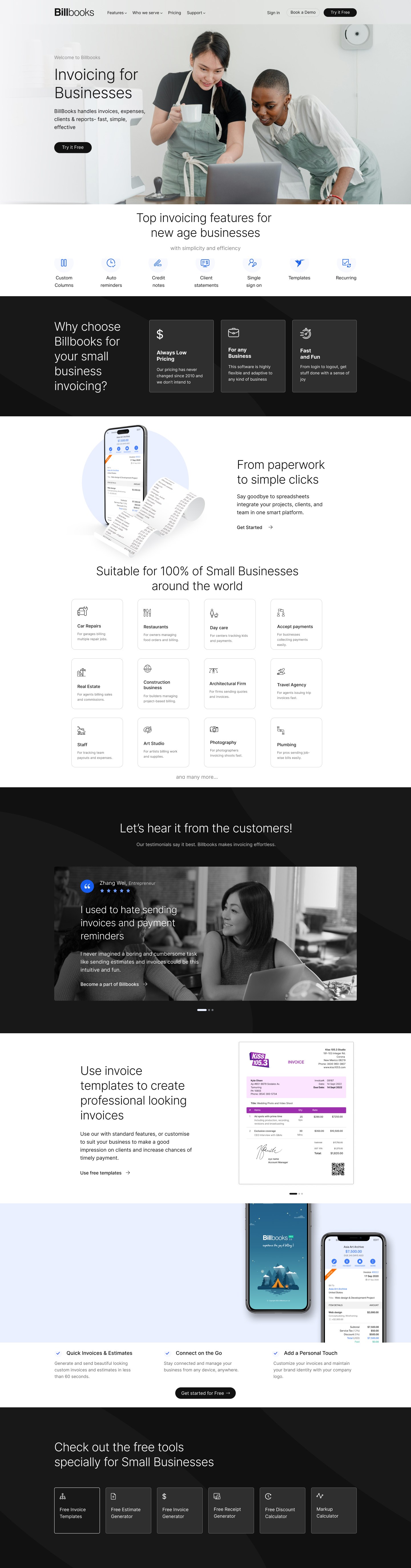 Billbooks for small businesses