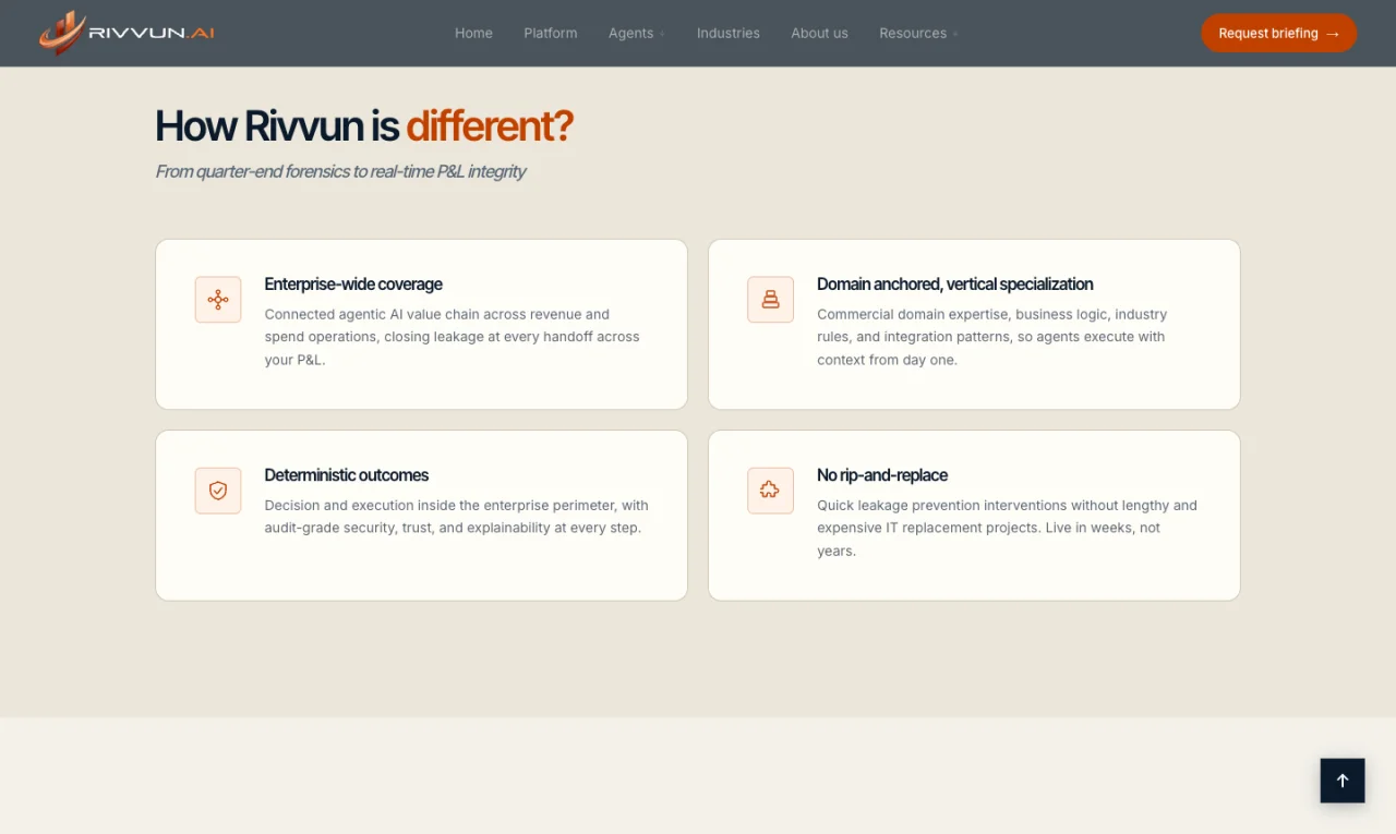 How Rivvun is different feature grid