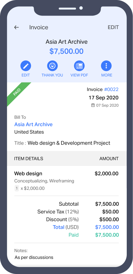 Billbooks mobile view 2