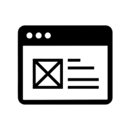 Landing page design icon